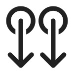 Double Swipe Down SVG Icon